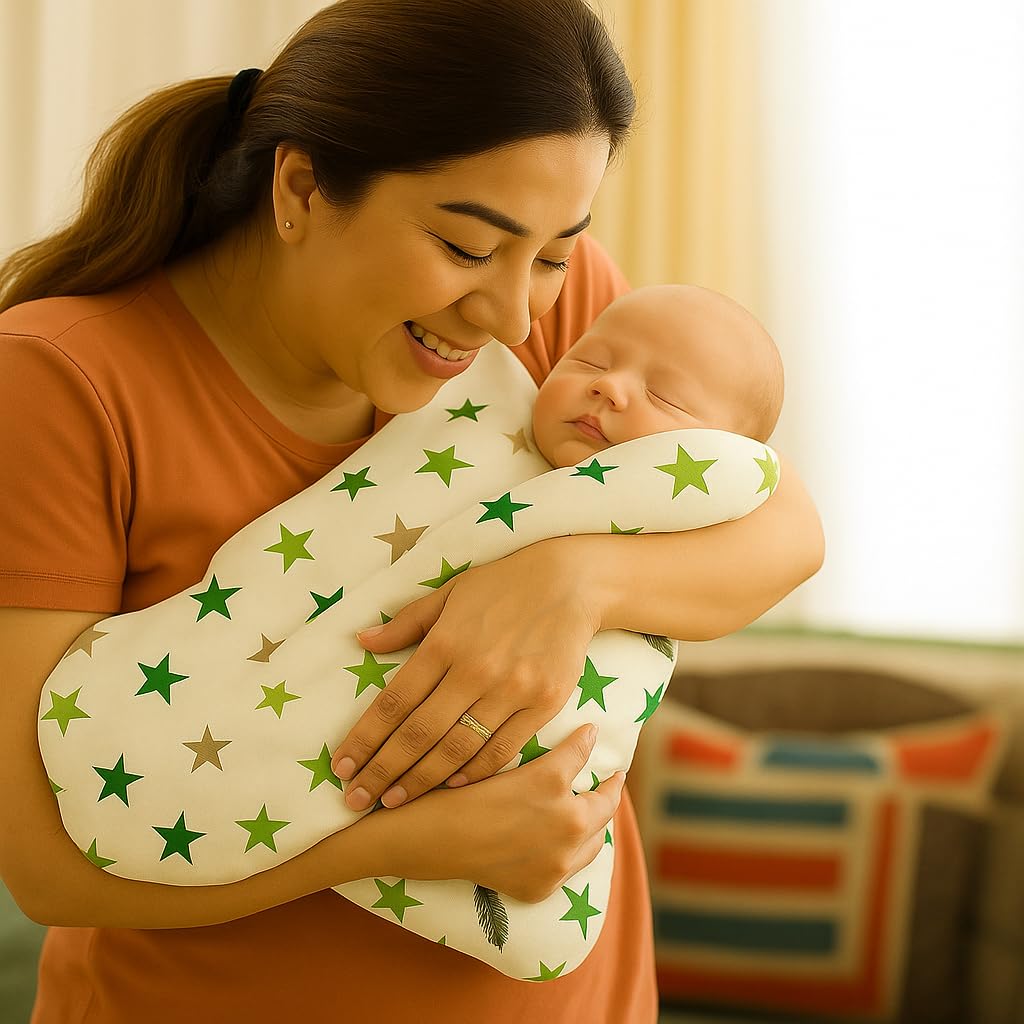 Organic Cotton Muslin Baby Bath Towel 200 Gsm | Cotton Cloth Premium Baby Washable Reusable, Absorbent, Extra Soft (Grey Wing & Kite Star)- Pack Of 2