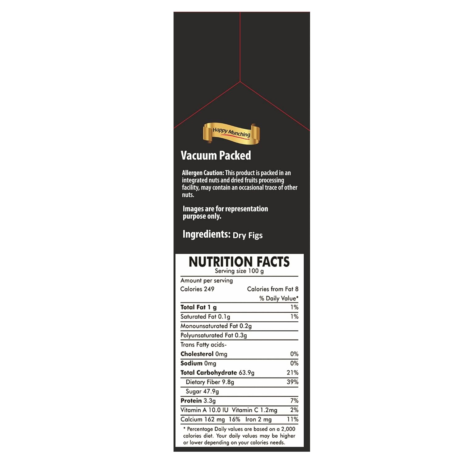 100% Natural Dry Figs Anjeer By Nuts About You 250gm, | Perfect For Snacking | Nutrients & Healthy Fats Are Naturally Gluten Free | 8.8 Ounce