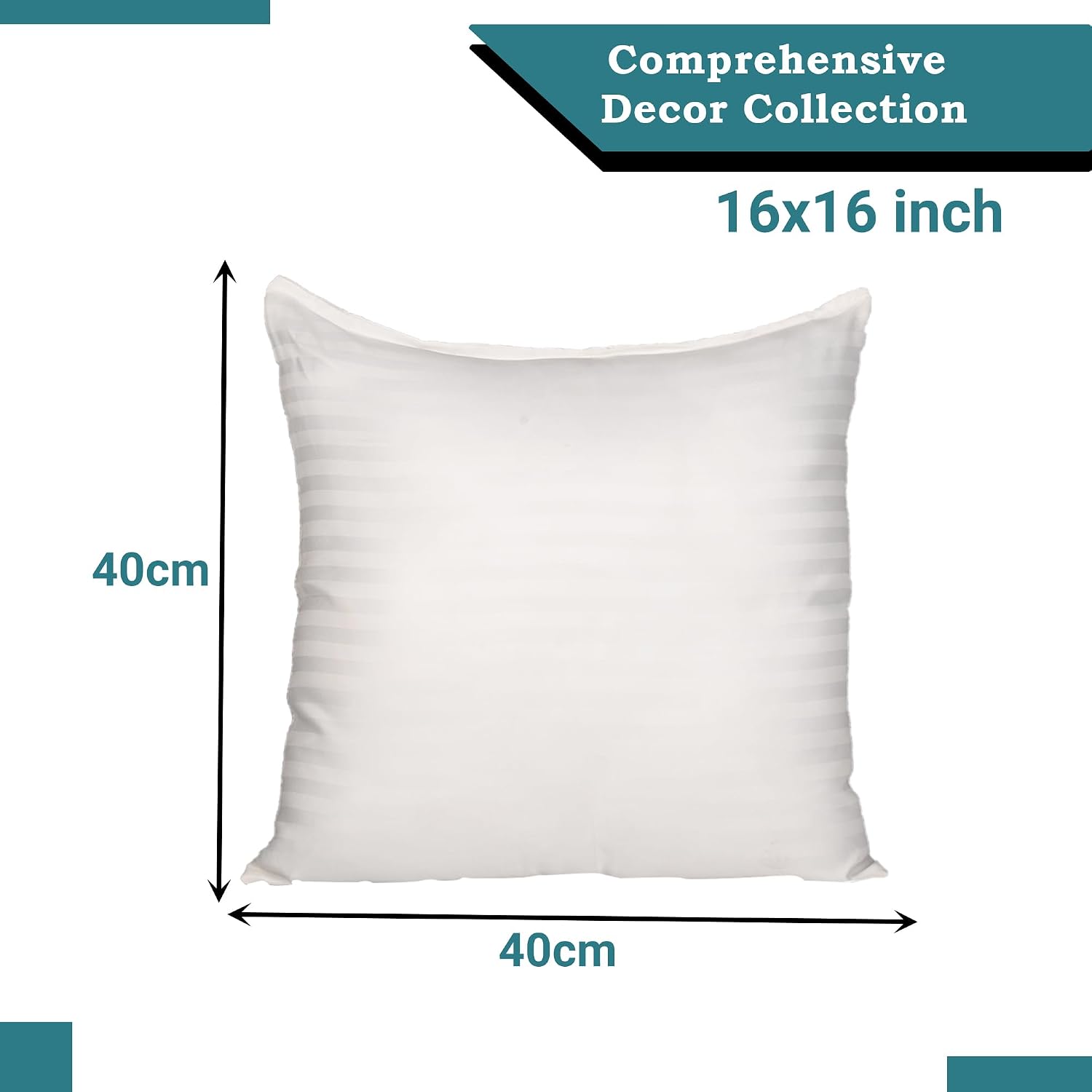 Soft Microfiber Sofa Cushions, Decorative Sofa Pillows, Plain White - 16 X 16 Inch | Pillows For Car & Couch, Perfectly Plush & Cozy Cushion For Relaxation & Back Support - Pack Of 3