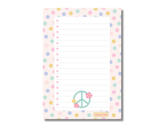 A5 Notes/To Do List Notepad, Beautiful Checklist Pad, Tear-Off Sheets (Peace) Pack Of 1
