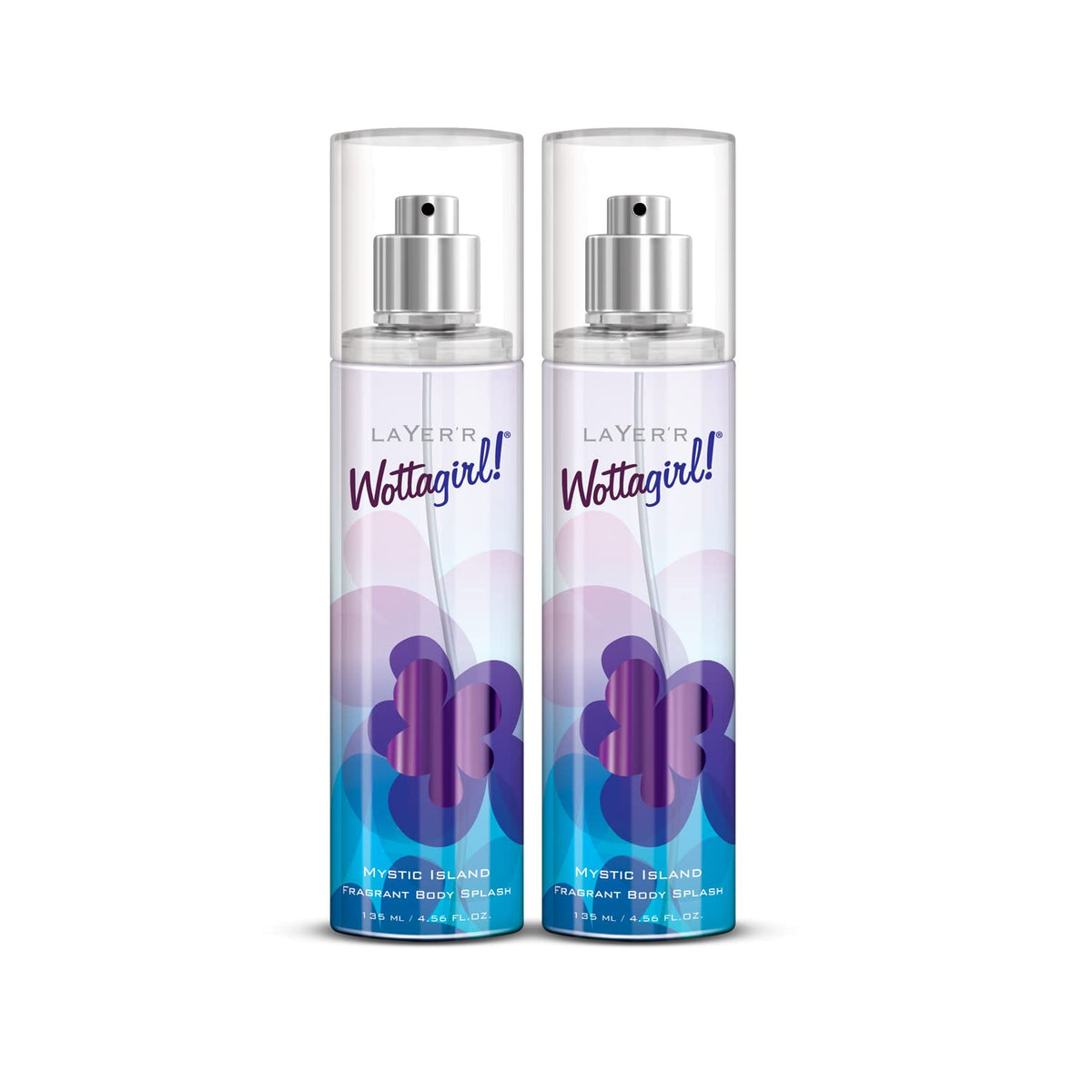 Layer'r Wottagirl Combo Of 2 Mystic Island Fragrant Body Splash 135ml Each 4.56 | Long Lasting Fresh Fragrance For Women