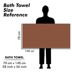 Urbanleaf Microfiber Large Bath Towel 700 Gsm | Quick Dry Super Absorbent Bath Towel For Men & Women (Brown & Green Stripe) - Pack Of 2