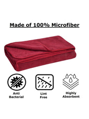 Cotton Bolls Microfiber Large Bath Towel 800 Gsm | Quick Dry Super Soft Higly Absorbent Lint Free Bath Towel For Men & Women, Travel, Gym, Beach, Pool, Yoga (Maroon)