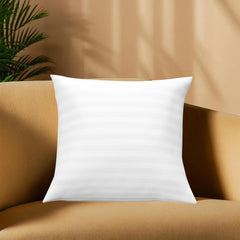 Soft Microfiber Sofa Cushions, Decorative Sofa Pillows For Car & Couch, Plain White - 16 X 16 Inch | Perfectly Plush & Cozy Cushion For Relaxation & Back Support, Soft Pillow - Pack Of 1