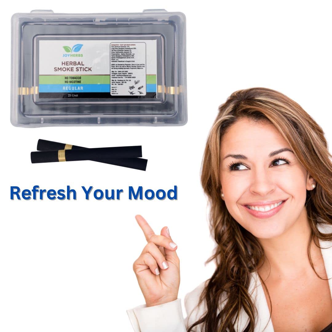 Herbals Regular Flavour Cigarette, Tobacco & Nicotine Free Herbal Smoke Sticks - 1 Packet 25 Sticks