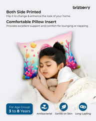 Kids Pillow Cushion With Super Soft Fabric Pillow - 12 X18 Inches | Animal & Cartoon Prints, Soft Pillow, Dual Sided Design | Multi-Purpose, Durable & Easy Care, Made In India - Design 11