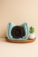 Drape&Luxe Gen-Z Towel Premium Waffle Cotton Bath Towel 1200 Gsm | Super Soft & High Absorbency Towel, Quick Drying Large Size Towels (Blue & Black) - Pack Of 2
