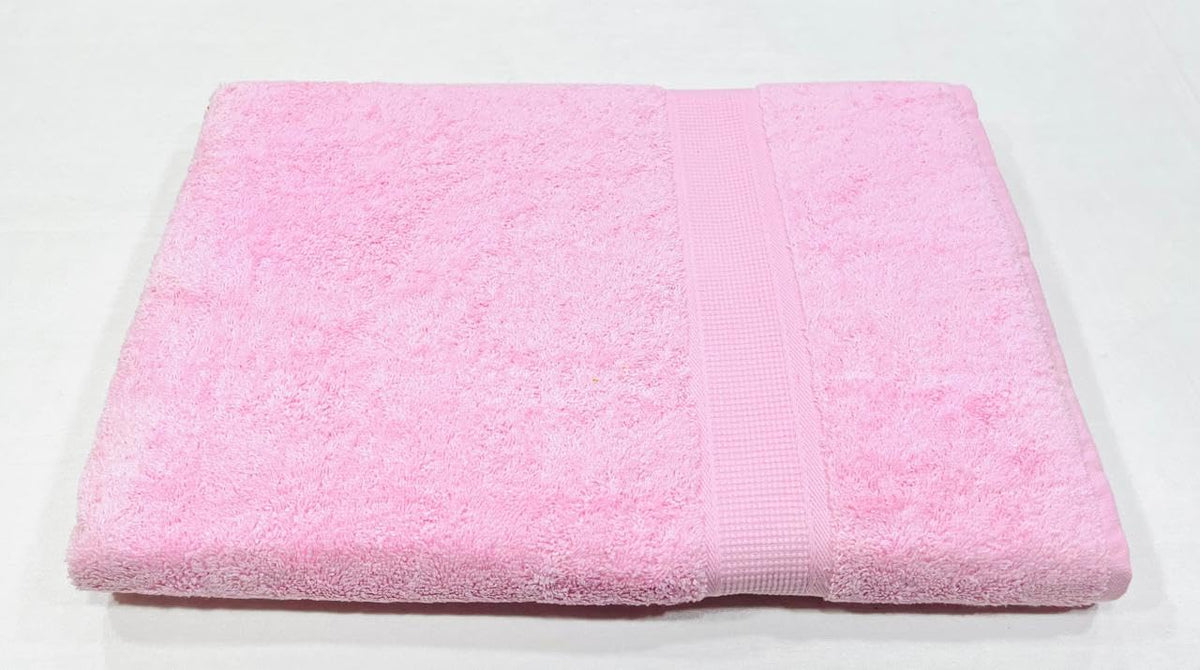 Bombay Dyeing Santino Premium Cotton Large Bath Towel 500 Gsm (Baby Pink)