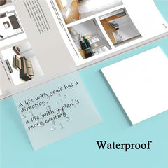 50 Sheets Transparent Sticky Notes Set 3 X 3 Inch | Material Office Stationery - Pack Of 1 Pcs