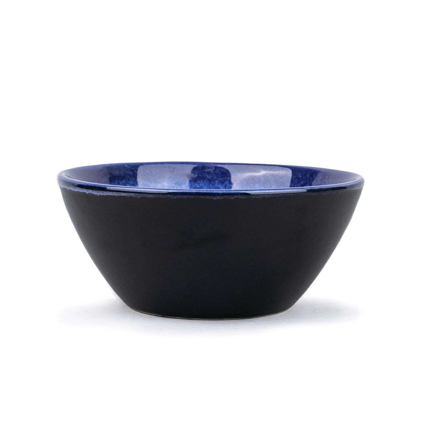 Ceramic Serving Medium Bowls Set Of 2 Pieces - 850ml Each, Blue Reactive | Premium Ceramic Bowls - Medium Size | Microwave Safe Bowls - Bowl Sets With Glossy Finish | Ceramic Bowls