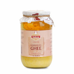 Pure Natural Kankrej Bilona A2 Cow Ghee By Indicow | Rich In Vitamins A, E Healthy Desi Cow Ghee Good For Body Health | (1 Litr) 33.8 Ounce | Jar Pack