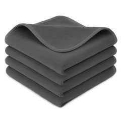 Docat Microfiber Cleaning Cloth 600 Gsm | Cleaning Towels For Kitchen Thick Lint & Streak-Free Multipurpose Cloths (Set Of 4) - Grey