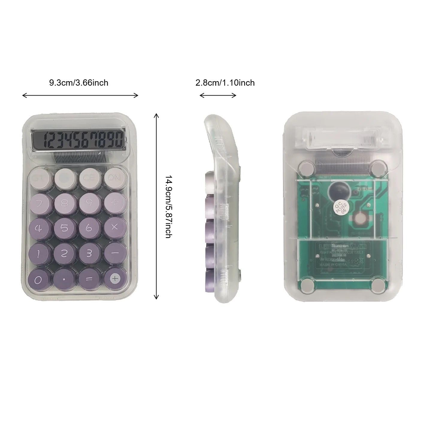 Td Creation Big 12 Digit Desktop Calculator | Sensitive Big Buttons, Battery & Solar Powered, Ideal For Home And Office Use (Omber Sky Blue)