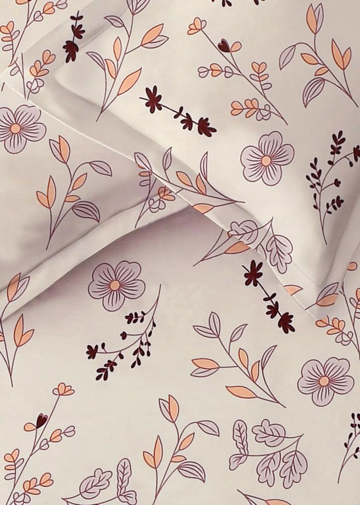 Cotton Double Bed Bedsheets With 2 Pillow Covers - 90 X 90 Inches, Off White | Ideal For House - Bedroom, Guest Room, Perfect Gift For Festivals