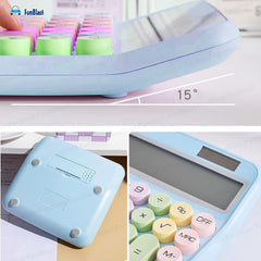 Funblast Calculator 12 Digit Extra Large 5-inch Lcd Display, Big Buttons Easy To Press Use As Office, School & Home Calculators Desktop, 15° Tilt Screen For Kids Calculator