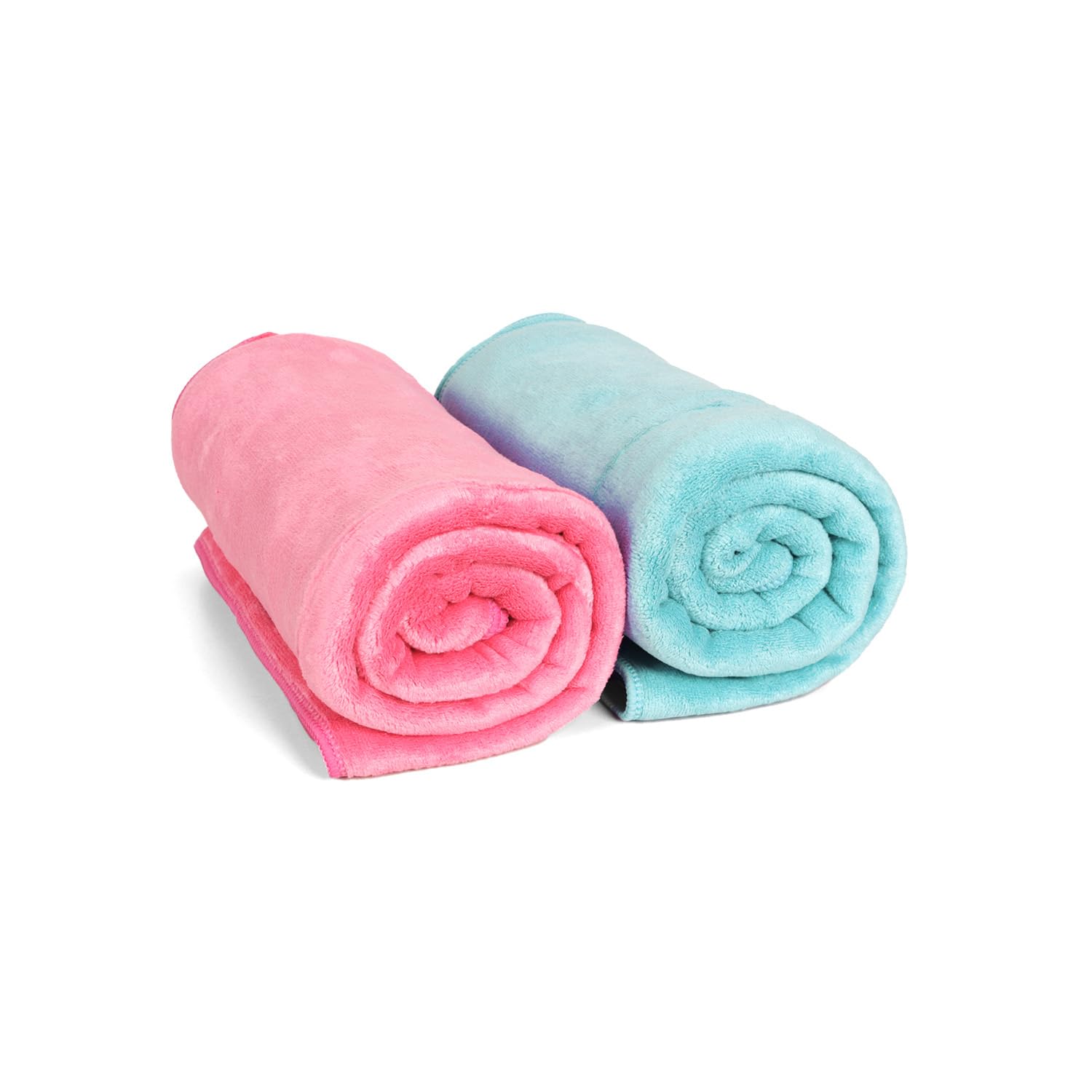 U & U Unique Utilities Microfiber Bath Towels Large Size 400 Gsm | Bath Towel For Men & Women (Pink & Seagreen) - Set Of 2