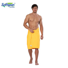 Softspun Microfiber Hair & Face Care Bath Towel 221 Gsm | Ultra Absorbent Super Soft & Comfortable Quick Drying For Men & Women Daily Use Large Size Towel (Orange)