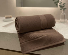 Lokasya Ventures Bath Towels 550 Gsm | Ultra Soft Highly Absorbent Cotton Towels For Bath & Spa Quick Dry Plush Large Size Towels (Brown)