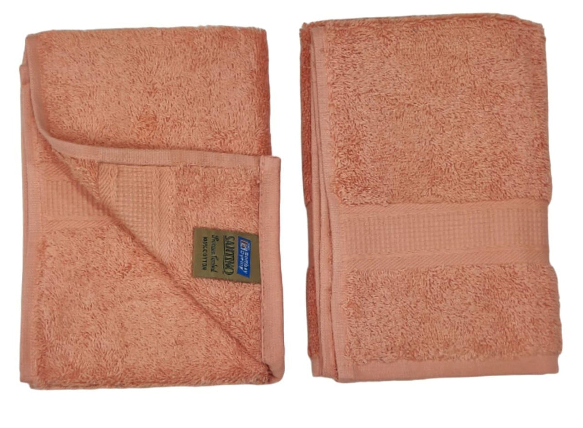 Bombay Dyeing Plain Santino 500 Gsm Cotton Hand Towel Set - Brown (2 Piece)