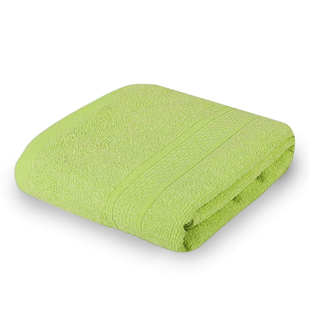 Fezora 100% Cotton Bath Towel 450 Gsm | Ultra Soft, Quick Dry, High Absorbency, Skin-Friendly Large Size Bath Towel (Parrot)