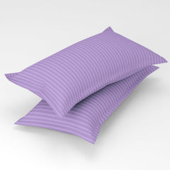 Cotton Elastic Fitted King Size Double Bed Bedsheet With 2 Pillow Covers - 72x78x6 Inches, Purple | Durable Bedsheets For Everyday Comfort