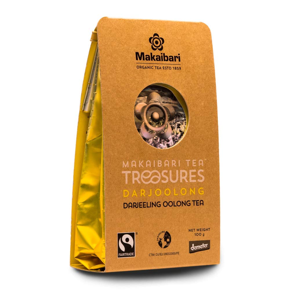 Makaibari Tea Treasures Darjoolong Tea - 100gm, 3.5 Ounce | USDA Certified Premium Darjeeling Oolong Tea - Natural Detox Tea, Semi-Fermented Oolong Whole Loose Leaf | Low Caffeine