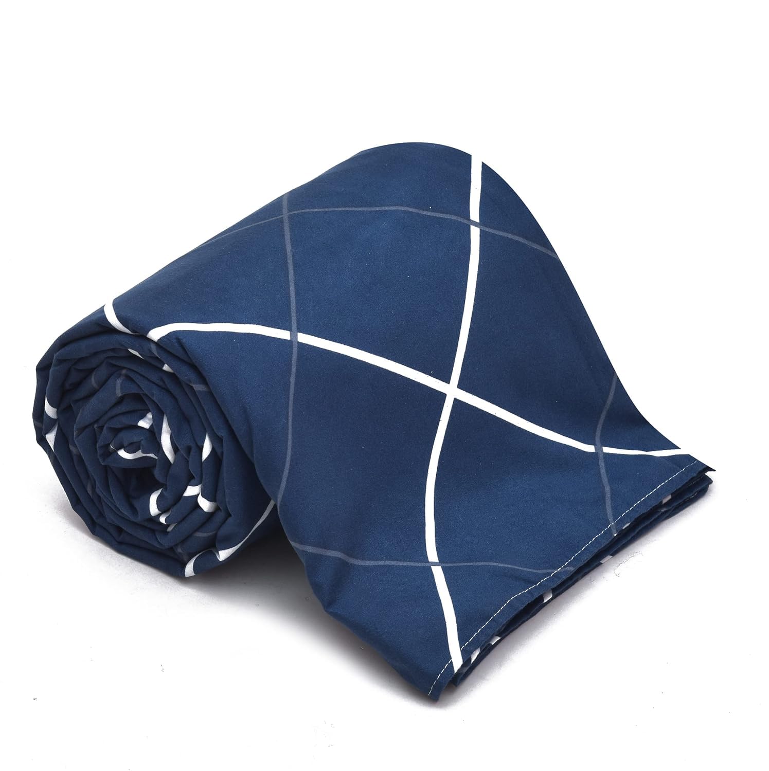 Flat Single Bedsheet With 1 Pillow Cover & Single Comforter - 60 X 90 Inches, Navy Blue | Soft & Durable For Everyday Use - All Season Comfort