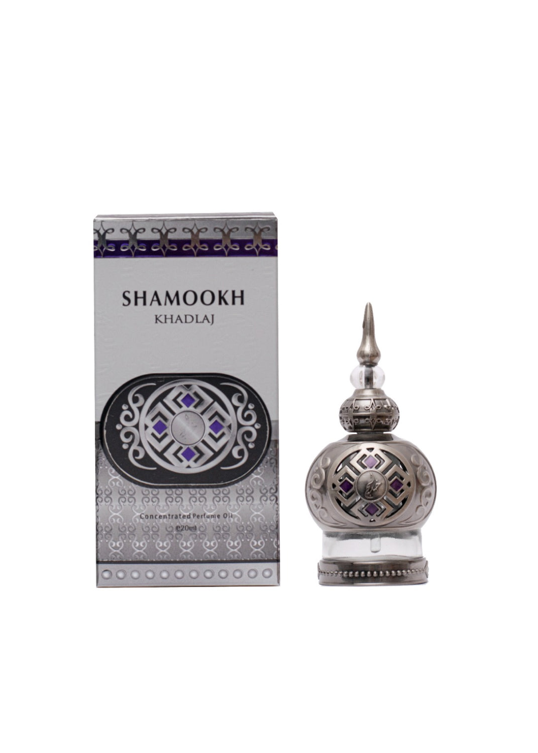 Khadlaj Shamookh Silver Concentrated Perfume Oil Attar 20ml 0.6 Fl.oz. For Men & Women | Long Lasting