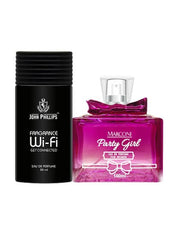 John Phillips Wifi 50ml 1.6 Fl.oz. & Party Girl 100ml 3.4 Fl.oz. Combo Of 2 For Unisex