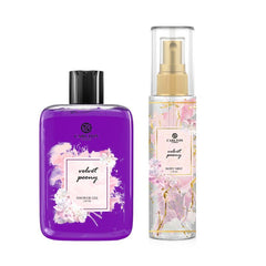 CARLTON LONDON PERFUME COMBO VELVET PEONY SHOWER GEL 250ML 8.4 FL.OZ. AND VELVET PEONY BODY MIST 150ML 5.0 FL.OZ. - PACK OF 2