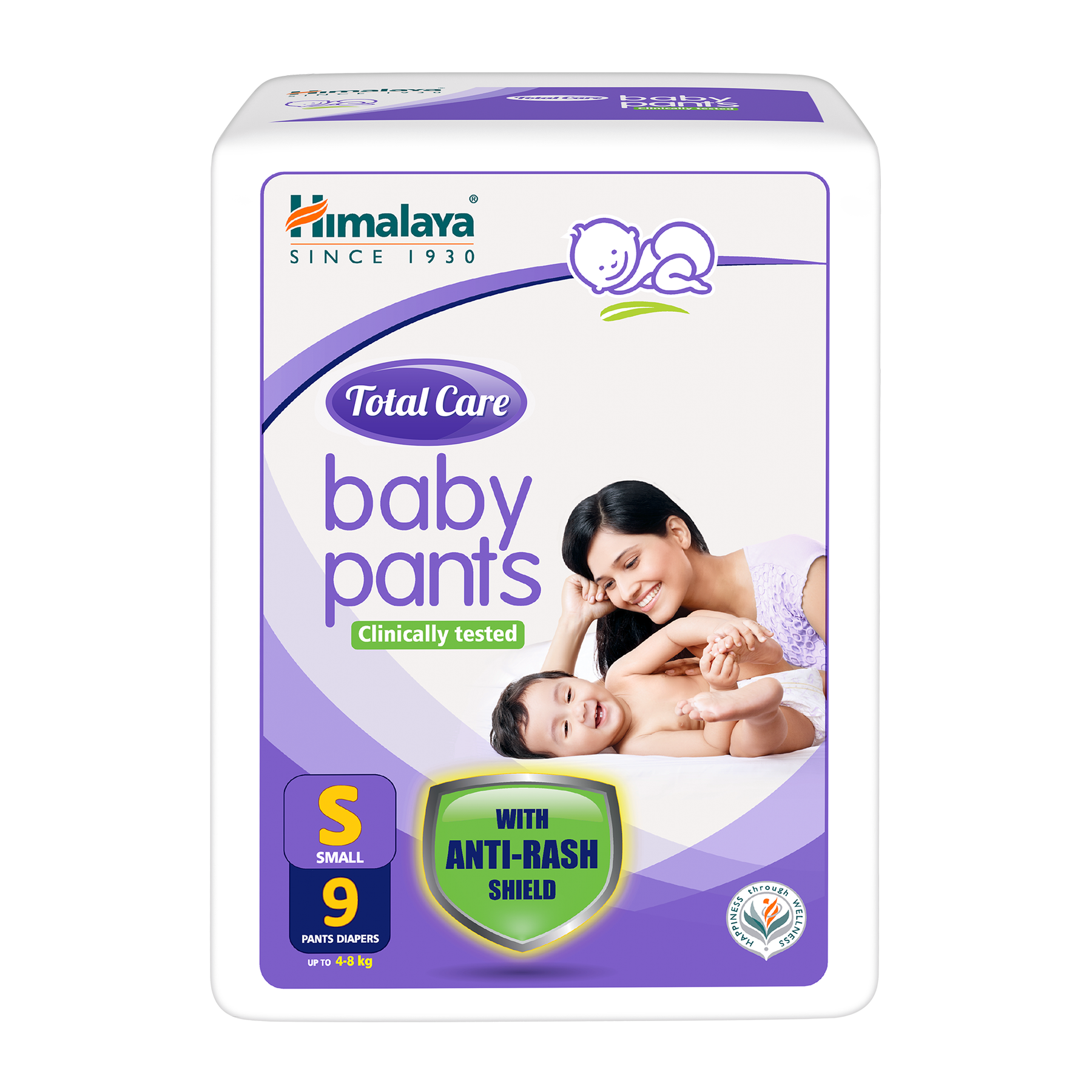Himalaya Total Care Baby Pants | Small, Pack Of 9 Pants