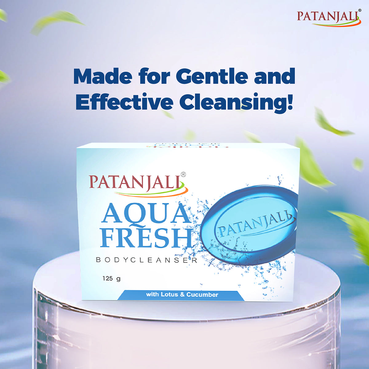 Patanjali Aqua Fresh Body Cleanser, With Cleanse Gently, Purify & Provide Long Lasting, 375gm