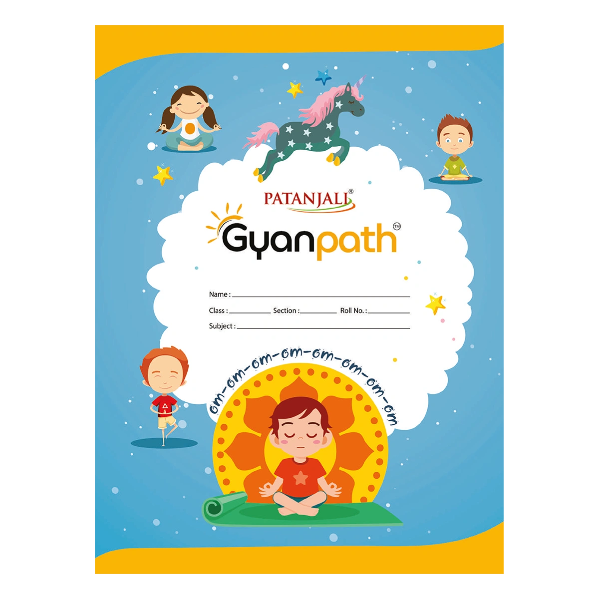 Patanjali Gyanpath Notebook (18x24 Cm) Multi Design, 76pages Square, Pack Of 1