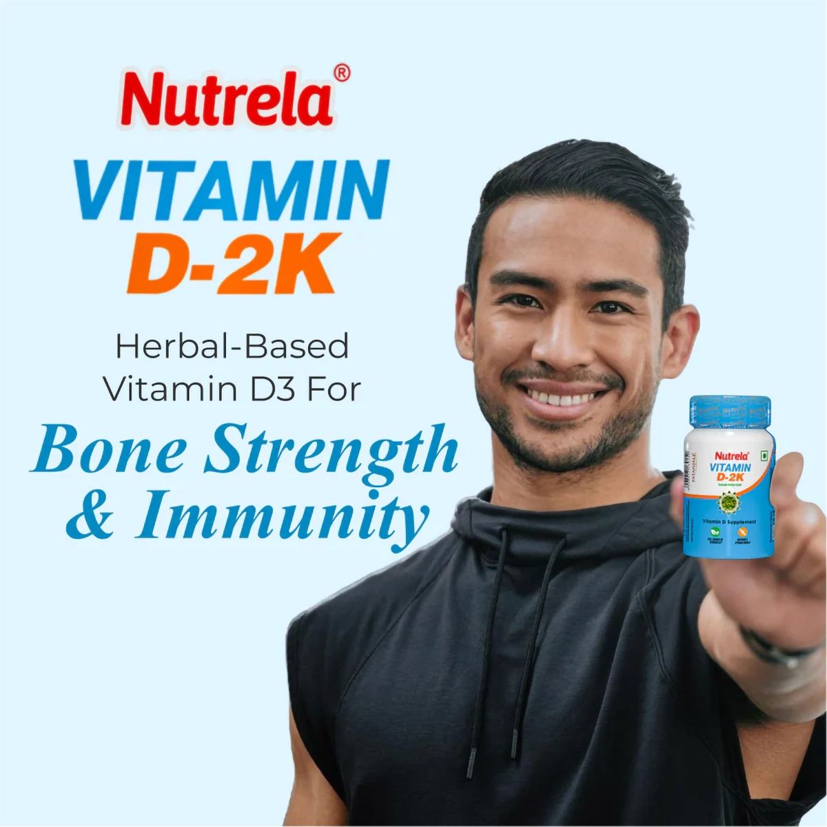 Patanjali Nutrela Vit D2k Natural Tab Vanilla (60n), With A Delicious Vanilla Flavour, 8gm
