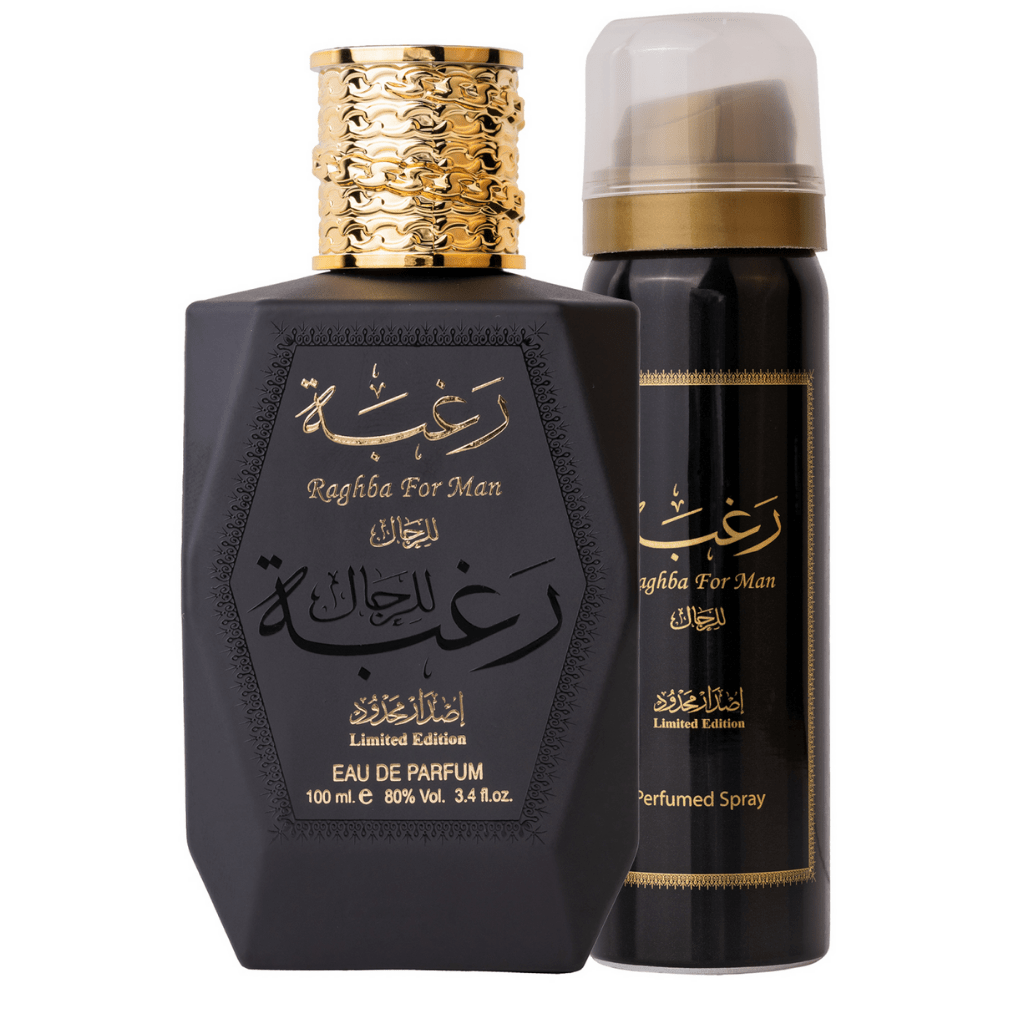 Lattafa Raghba For Men Eau De Parfum 3.4 Fl.oz. + Perfumed Deodorant Inside | Perfect Gift For Husband