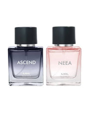 Ajmal Set Of Long Lasting Ascend & Neea Eau De Parfum 50ml 1.7 Fl.oz. Each Pack Of 2 | For Men & Women