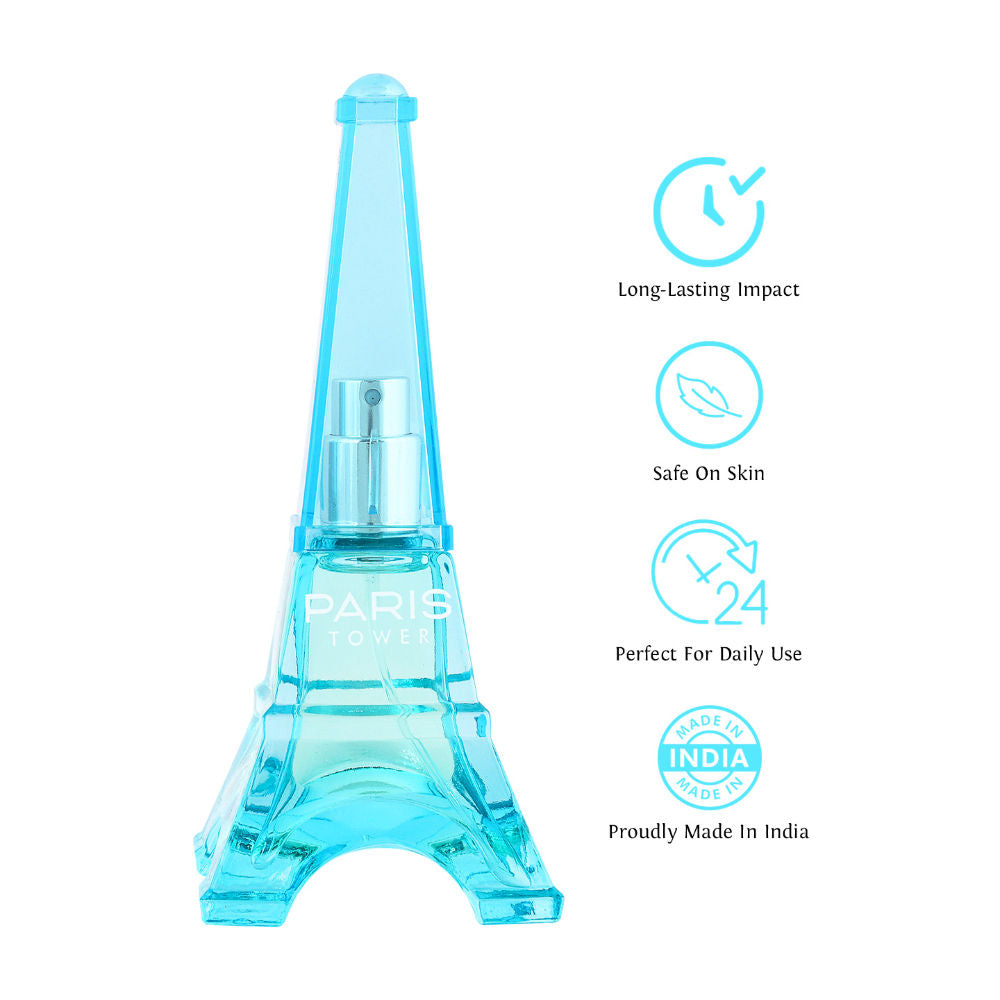 Sweet Heart Light Blue Paris Tower Eau De Parfum 40ml 1.3 Fl.oz.