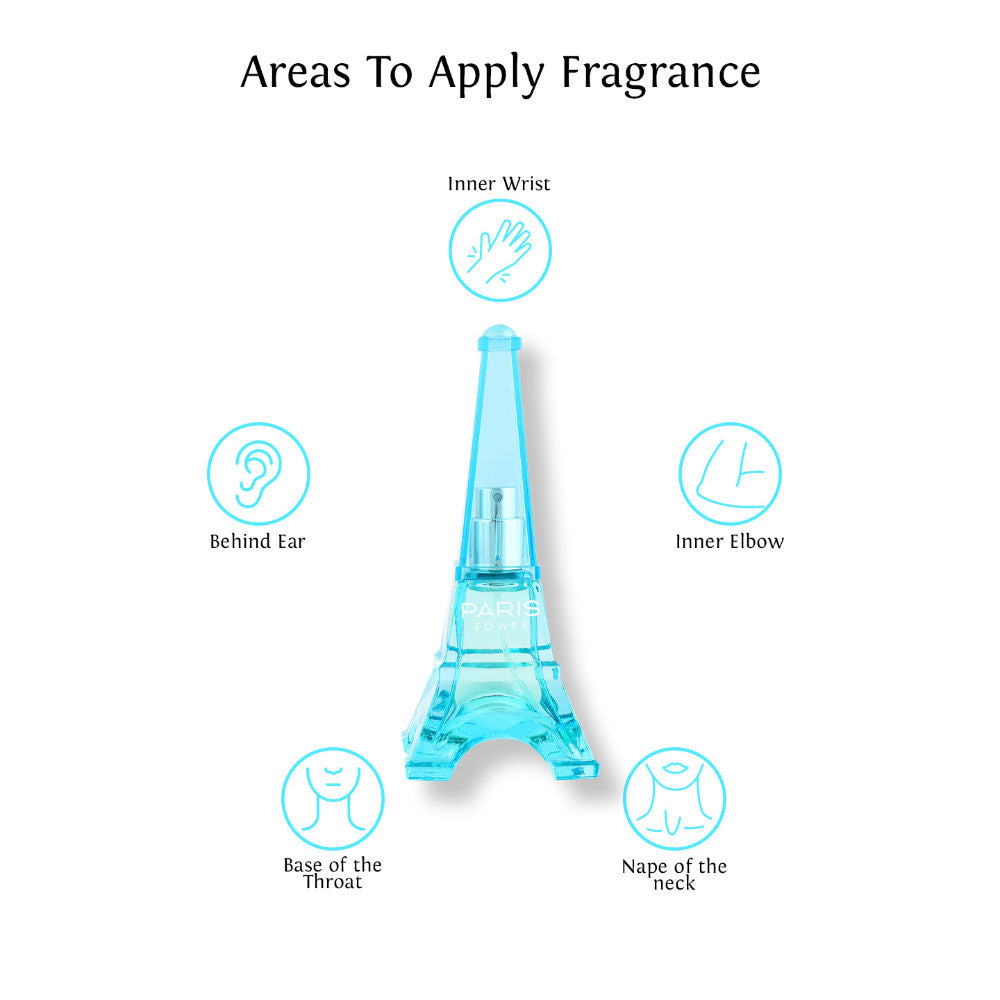 Sweet Heart Light Blue Paris Tower Eau De Parfum 40ml 1.3 Fl.oz.