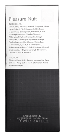Rave Pleasure Nuit Eau De Parfum 100ml 3.4 Fl.oz. For Men & Women | Long Lasting
