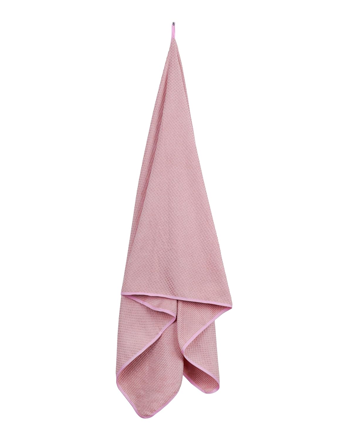 Fezora Microfiber Contler Bath Towels 700 Gsm | Large Size Bath Towel Soft & Absorbent Bath Towel For Men & Women (Light Pink & Dark Grey)- Pack Of 2