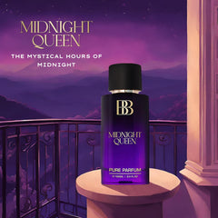 Bergamot Beaute Midnight Queen Pure Parfum 100ml 3.4 Fl.oz. | 12+ Hrs Long Lasting Perfume For Women | Higher Concentration Than EDP