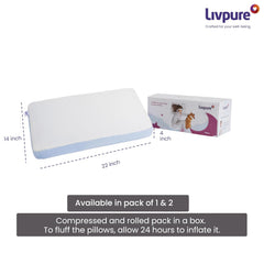 Premium Memory Foam Pillow For Sleeping, Breeze Queen Pillow With Perforated, White | Bed Pillow, Neck Support, Comfortable, Breathable, Soft Pillow, Washable Cover - Pack Of 1