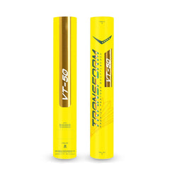 Transfrom VT - 50 Premium Feather Shuttlecock , Speed 76 , White | Pack Of 1 , Cork - Natural