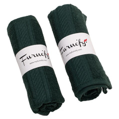 Furnofy Hand Towel 450 Gsm | Soft, Absorbent & Quick Dry Towel For Gym, Home, Kitchen, Pool, Travel - (Olive) Set Of 2