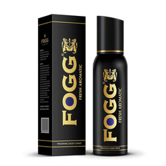 Fogg Fresh Aromatic Premium No Gas Deodorant For Men | Long-lasting Perfume Body Spray 120 Ml 4 Fl.oz.