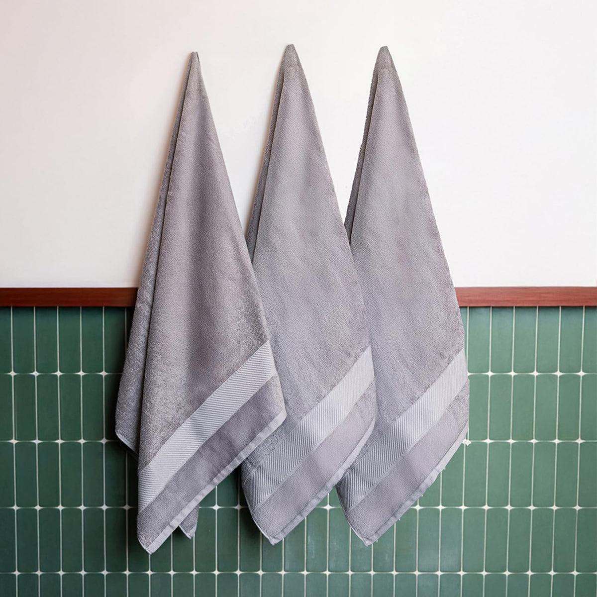 Himeya Bamboo Bath Towel 1500 Gsm | Ultra Absorbent 3x Softer Than Cotton Towels (Steel Grey) - Pack Of 3
