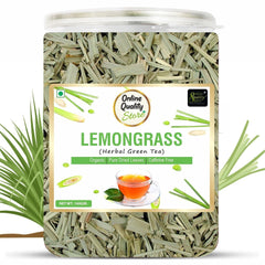 Online Quality Store Lemongrass Herbal Green Tea - 50gm, 1.7 Ounce | Reduces Anxiety, Improves Immunity - Organic Pure Dried Leaves | Caffeine Free