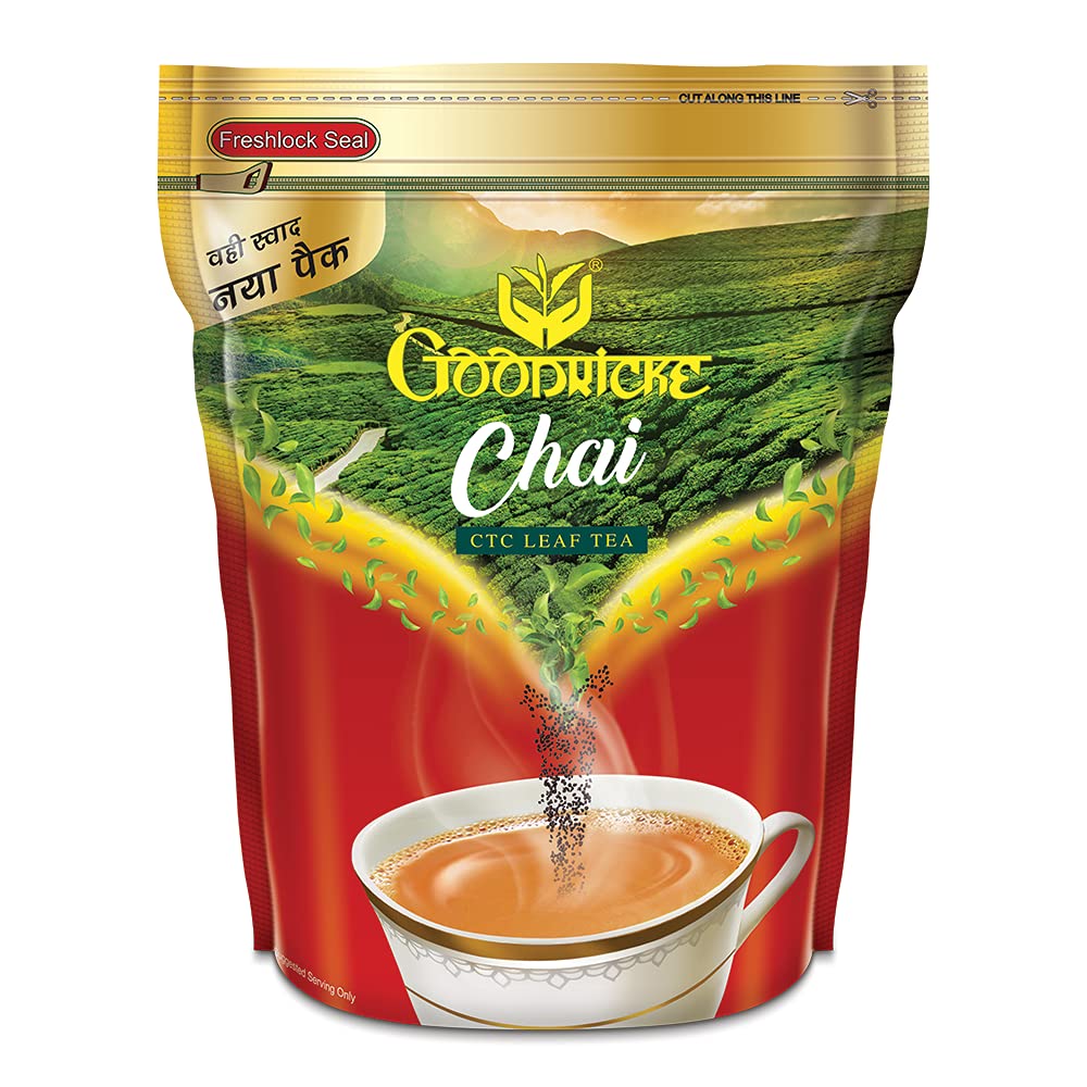 Goodricke Chai Combo - Chai CTC Leaf Tea 1 Kg, 35.2 Ounce + Khaass Assam Tea 250gm, 8.8 Ounce | Rich Taste & Flavor - Sweet Lasting Aftertaste | Low Caffeine Loose Leaf Tea