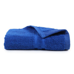 Zahya Terry Cotton Hand Towels 800 Gsm | Soft, & Absorbent Hand, Face, Gym & Travel Use (Blue) - Pack Of 4