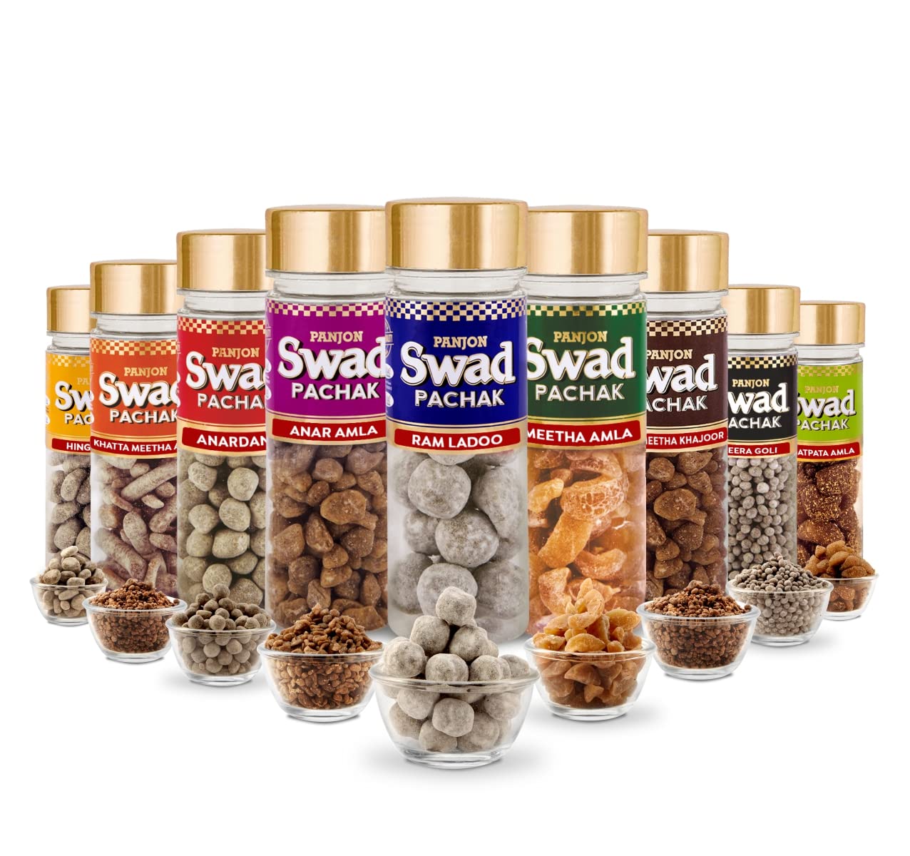 Panjon Swad Pachak Mukhwas Candy Combo Pack 990gm, (110gm *9)